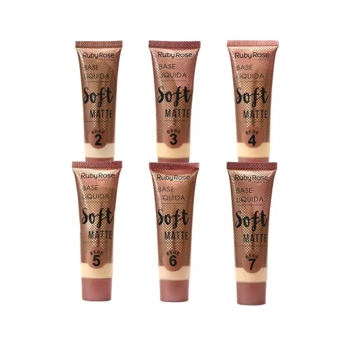 base liquida soft matte bege ruby rose