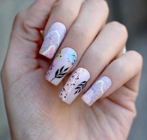 top coat dots pink mask 01