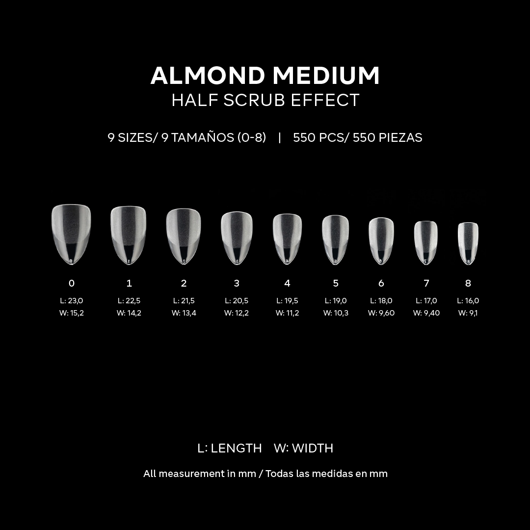 easy tips almond medium pink mask