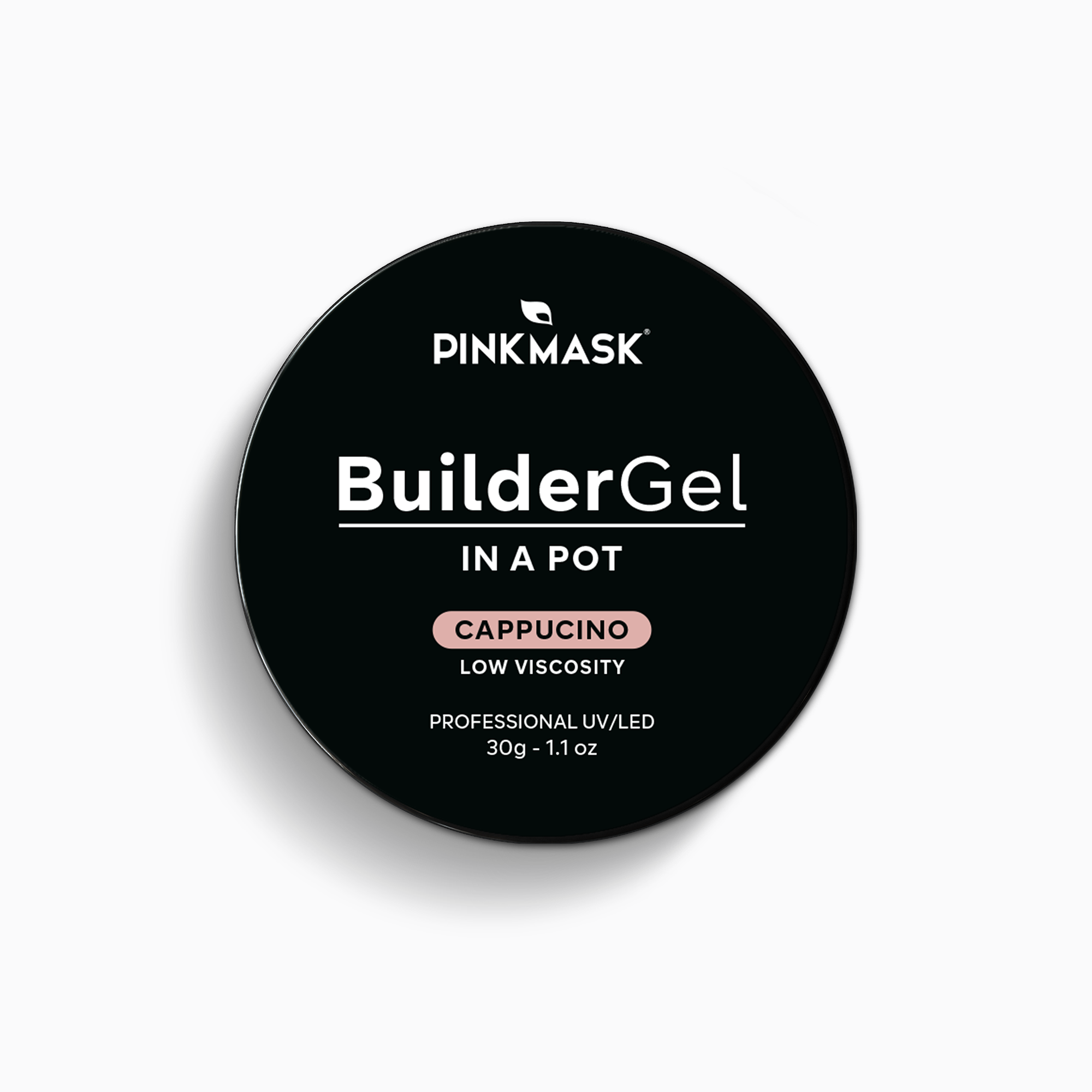 builder gel in a pot cappuccino pink mask