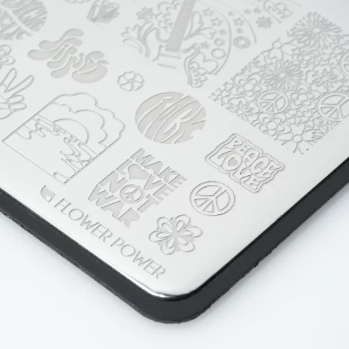 placa de stamping flower power 76 pink mask