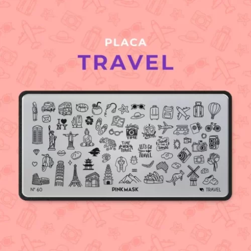 placa de stamping travel 60 pink mask