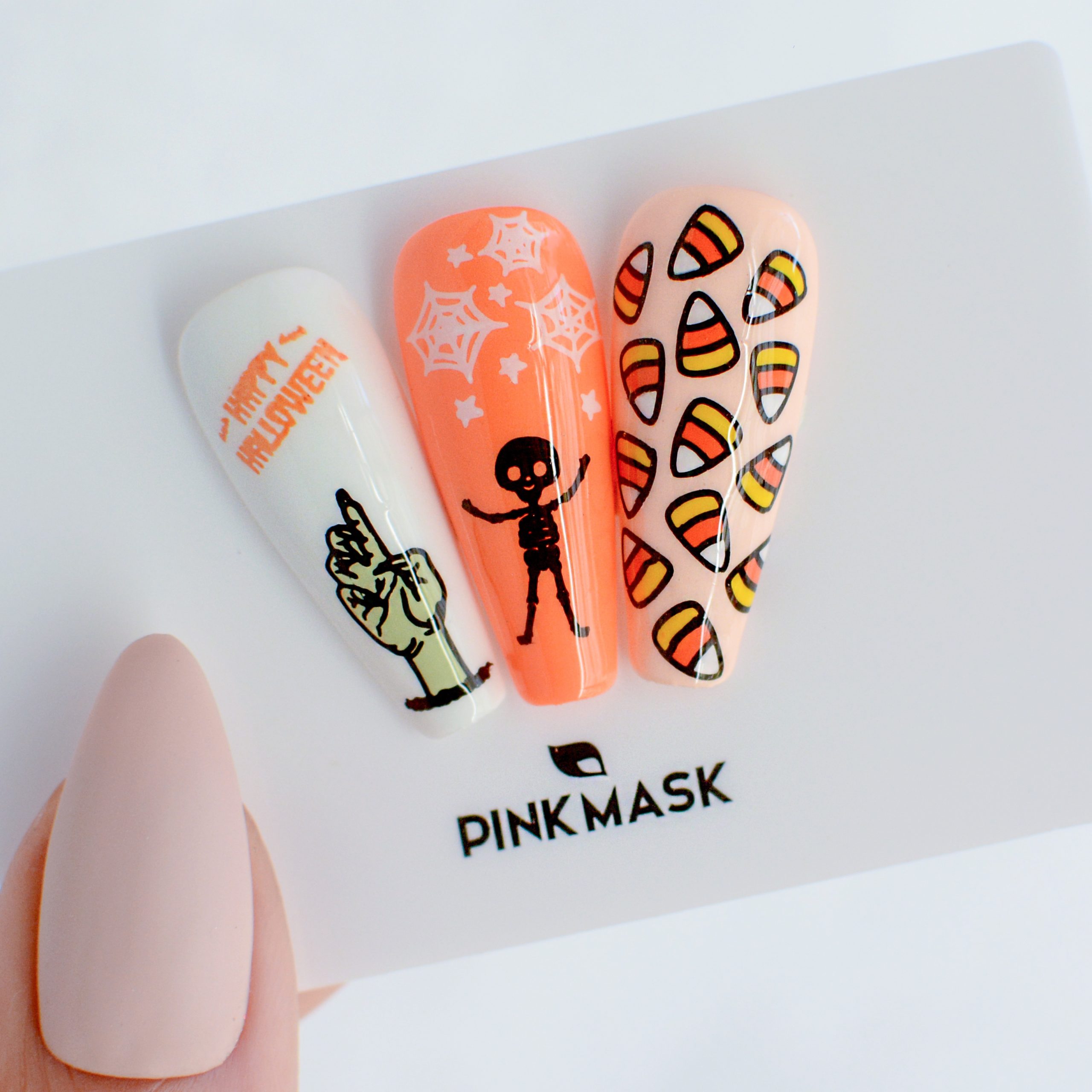 placa de stamping horror 51 pink mask