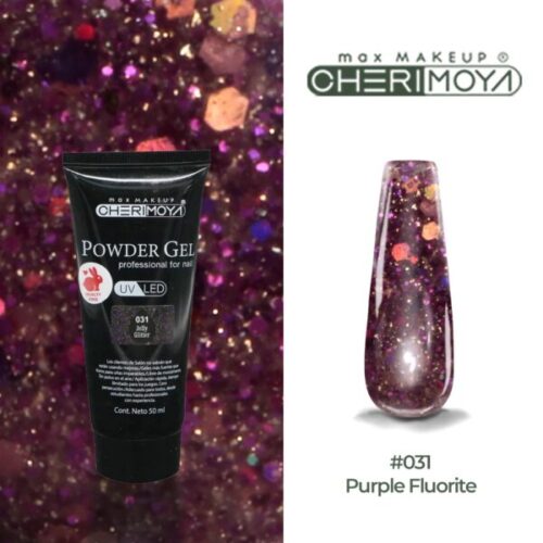 powder gel cherimoya 31 glitter bordo