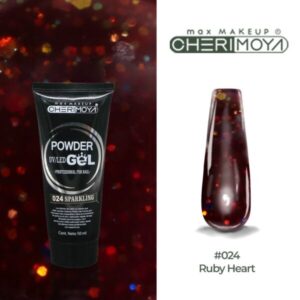 powder gel cherimoya 24 glitter bordo