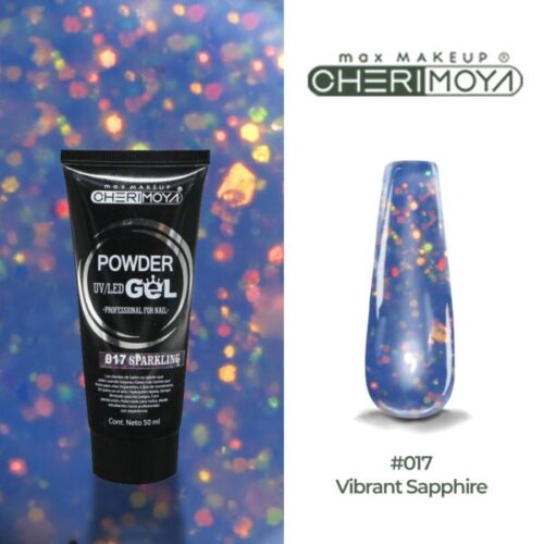 powder gel cherimoya 17 glitter celeste