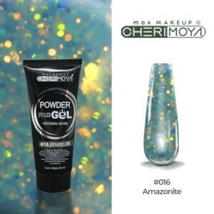powder gel cherimoya 16 glitter turquesa
