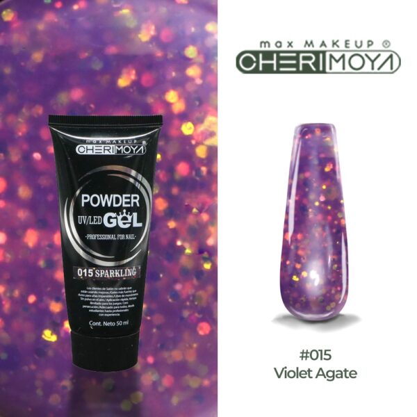powder gel cherimoya 15 glitter lila