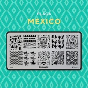 placa de stamping mexico 8 pink mask