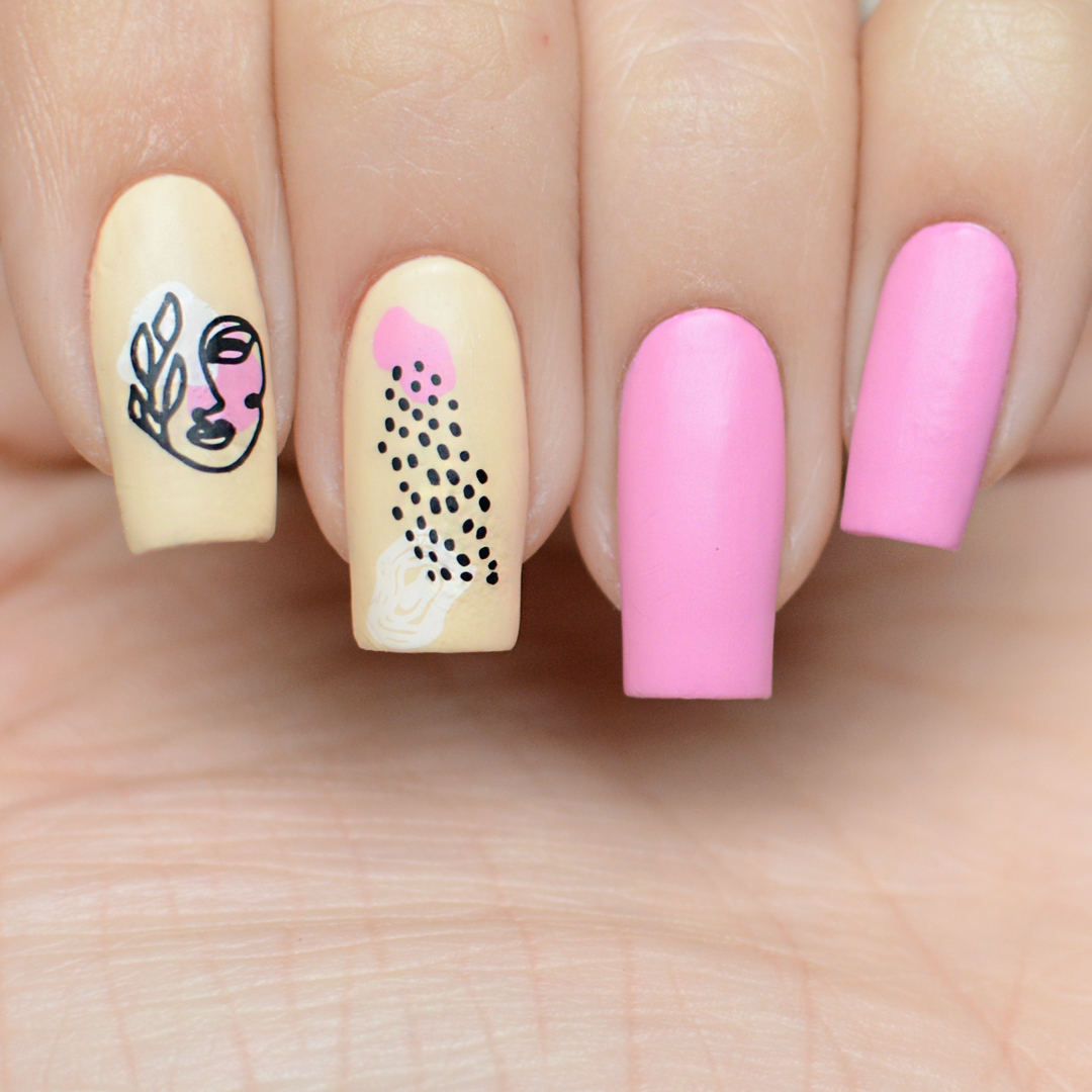 placa de stamping femme 44 pink mask