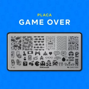 placa de stamping game over 81 pink mask