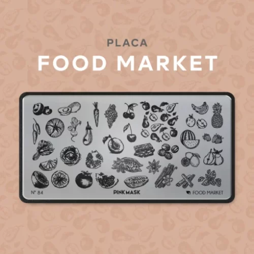 placa de stamping food market 84 pink mask