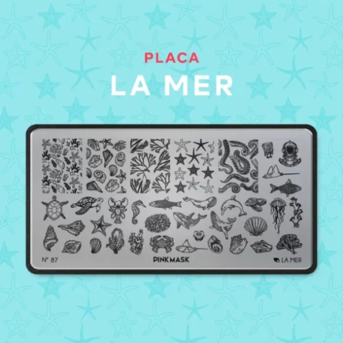 placa de stamping la mer 87 pink mask