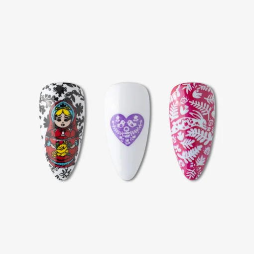 placa de stamping russia 74 pink mask