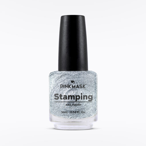 esmalte para stamping pink mask plateado