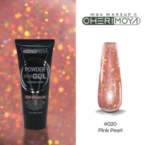 powder gel cherimoya 20 glitter rosa