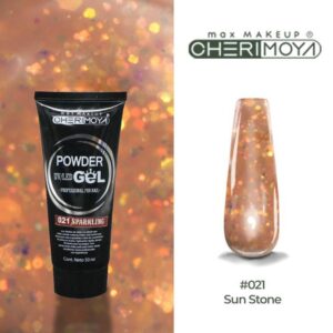 powder gel cherimoya 21 glitter naranja