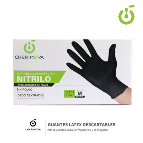 guantes nitrilo negro cherimoya