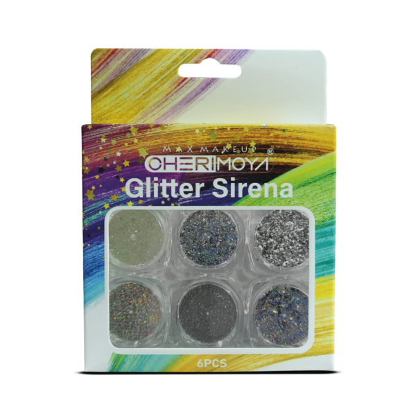 glitter sirena cherimoya plateado 31