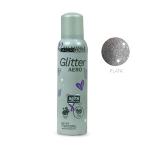 glitter en aerosol plateado cherimoya