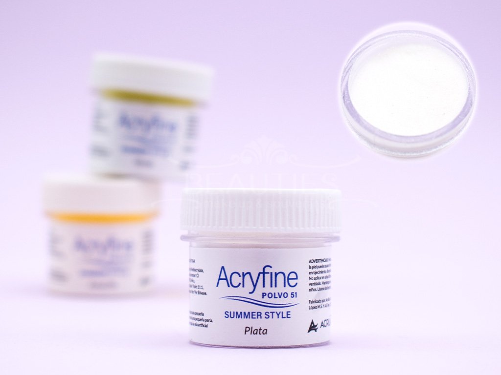 polimero de color acryfine plata
