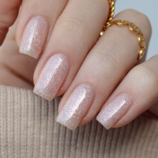 Rubber Base Coat – Sparkly Gold PINK MASK - Imagen 3