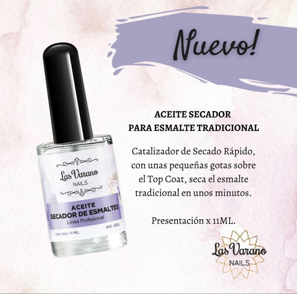 aceite secador de esmalte las varano