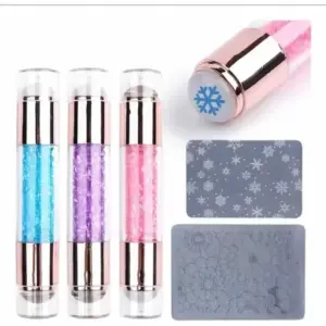 sello stamping con glitter