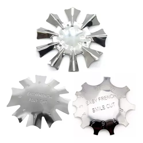 molde metal para uñas