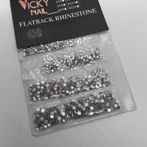 strass plateado vicky nail