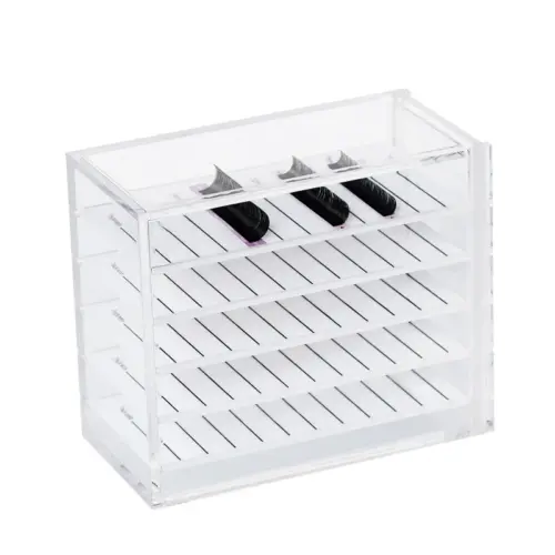 organizador de pestañas acrílico