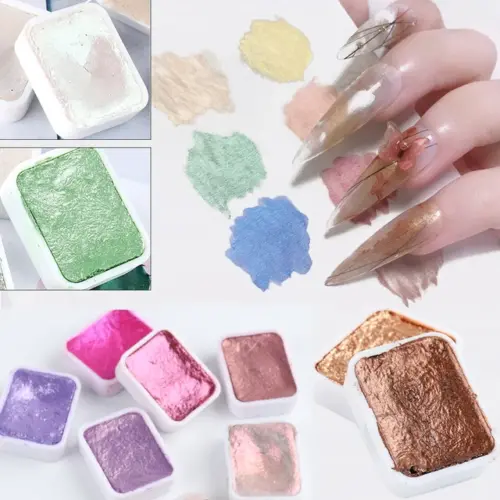 acuarela con glitter