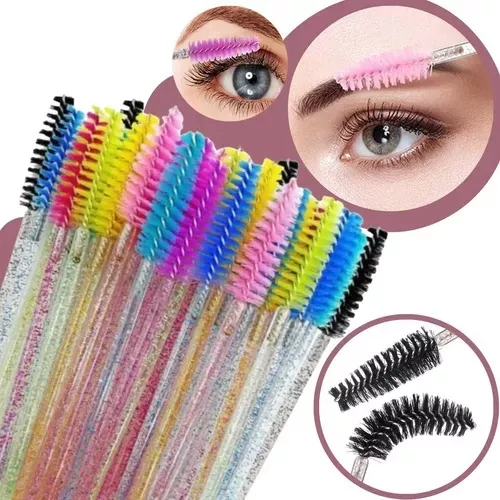 cepillo para pestañas con glitter