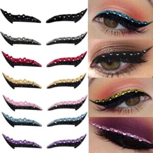 sticker adhesivo delineador strass y glitter