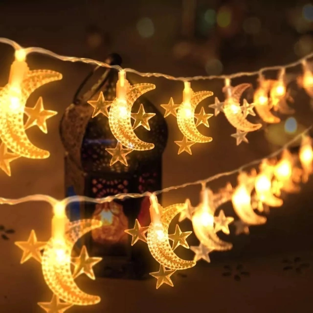 guirnalda de lunas con estrellas