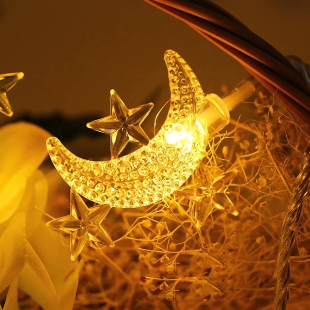 guirnalda de lunas con estrellas