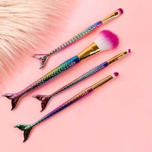 set de brochas cola de sirena x4