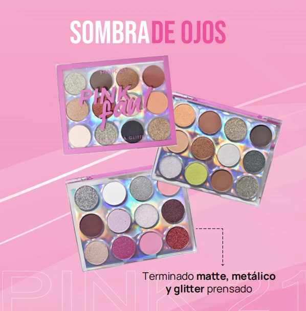 sombras pink fan pink 21