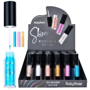 delineador glitter shine ruby rose