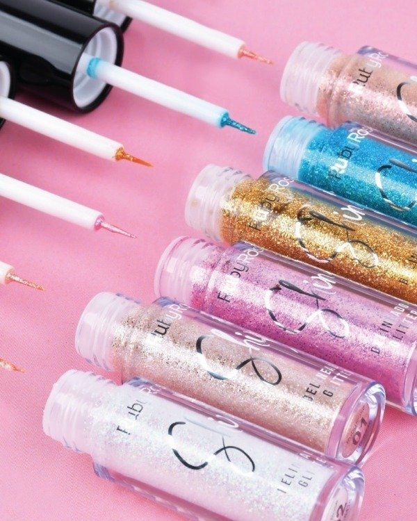 delineador glitter shine ruby rose