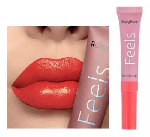 labial batom liquido feels ruby rose