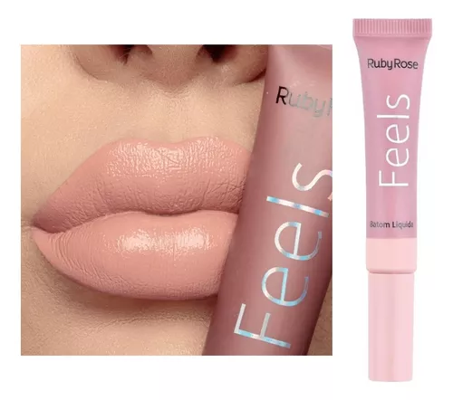 labial batom liquido feels ruby rose