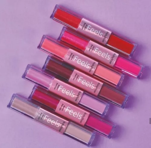 labial batom duo lips feels ruby rose