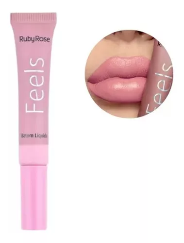 labial batom liquido feels ruby rose