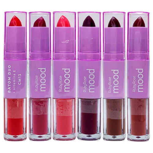 labial batom duo mood ruby rose