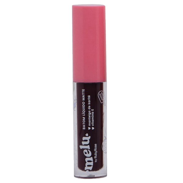 labial batom liquido matte melu ruby rose cm01