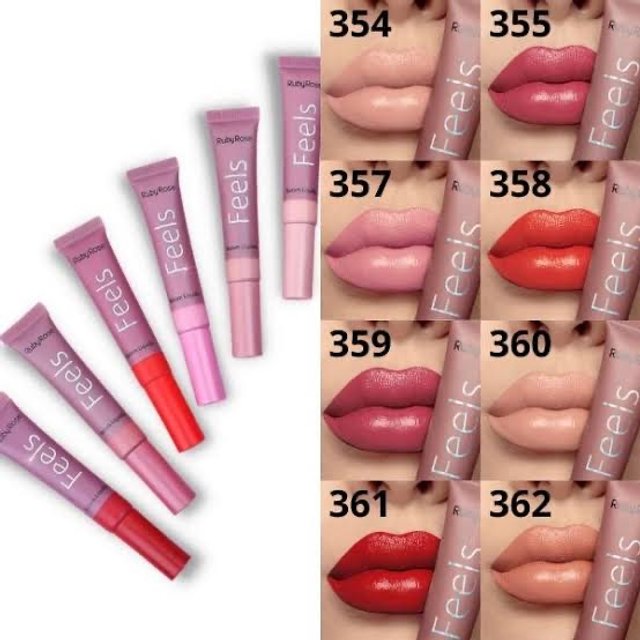labial batom liquido feels ruby rose