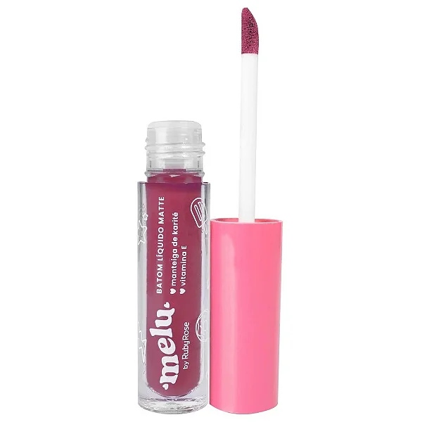 labial batom liquido matte melu ruby rose cm04