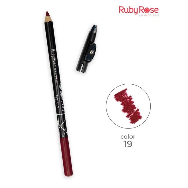 lapiz delineador de labios ruby rose 19 autumn red