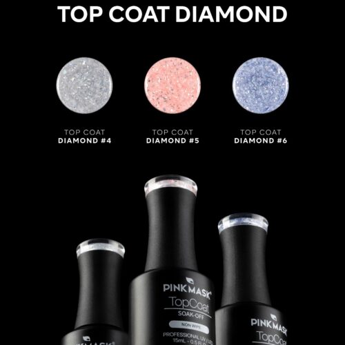 top coat diamond pink mask